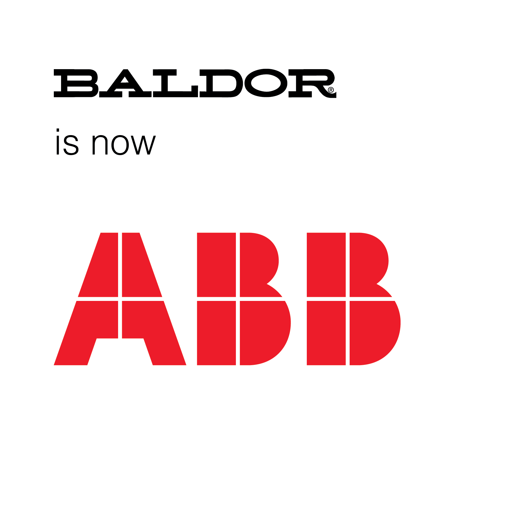 Baldor Reliance is now ABB